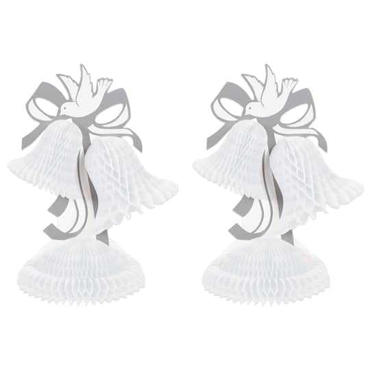 Beistle 12" White Tissue Bell Centerpieces, 2ct.